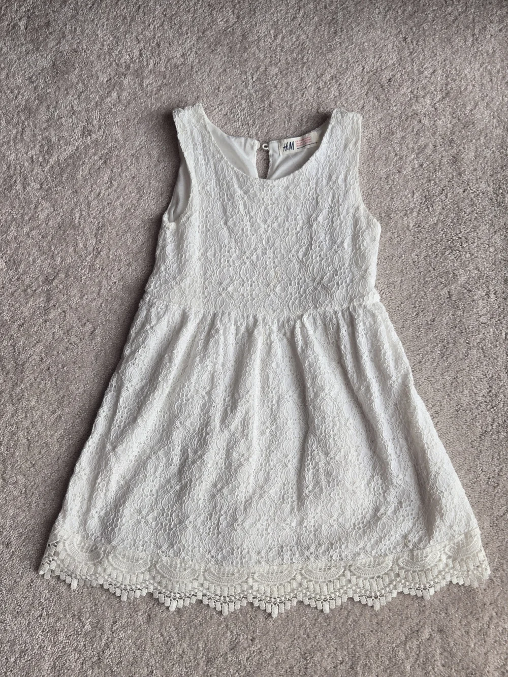 H&M Girls' White Lace Dress 4-6 Yrs